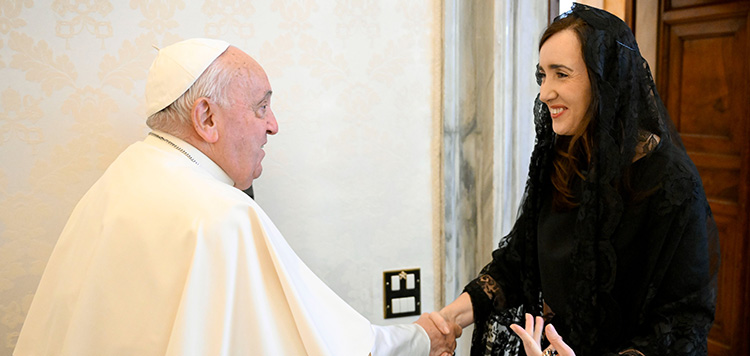 El Papa recibió a la vicepresidenta de Argentina